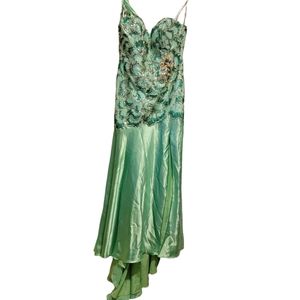 Tony Bowls Paris Green One Shoulder Dress